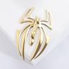 Брошь-паук, индивидуальная выдалбливаемая однотонная брошь из полированного легкого сплава, рубашка с защитой от воздействия, булавка для женской одежды, ювелирные изделия