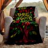 Reggae Flannel Blanket Soft Warm All-Season Throw, Design for Camping, Car Travel, Hiking Sofa, Bed, Office Perfect Gift for Parties
