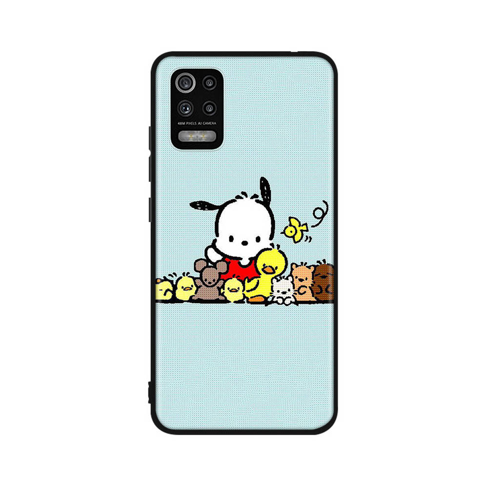 Чехол KT73 Pochacco для Samsung A04 A14 A23 A34 A54 M23 M33 M52 M53 Realme 10 9 C30S C35 C55 VIVO Y02S Y21 Y33S Y51 X80 Pro Прозрачный чехол