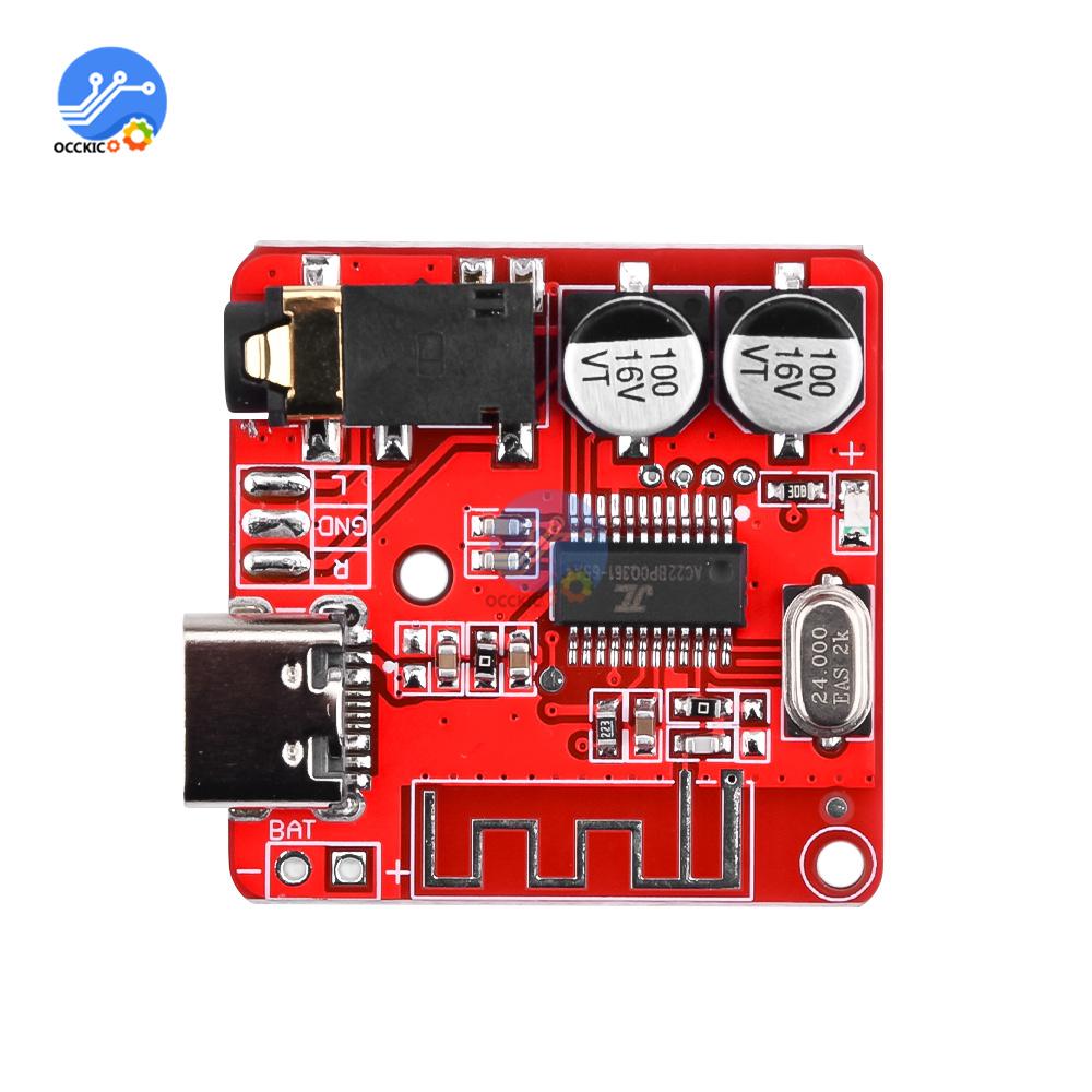 Type-C USB Mini Bluetooth 5.1 MP3 Audio Receiver Board Bluetooth MP3 Lossless Decoder Board Wireless Stereo Music Module 3W