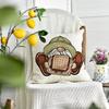 AVOIN colorlife Happy Camper Camping Life Throw Pillow Covers 18x18 Set of 4, Gnome S'More Campfire Decoration for Sofa Couch