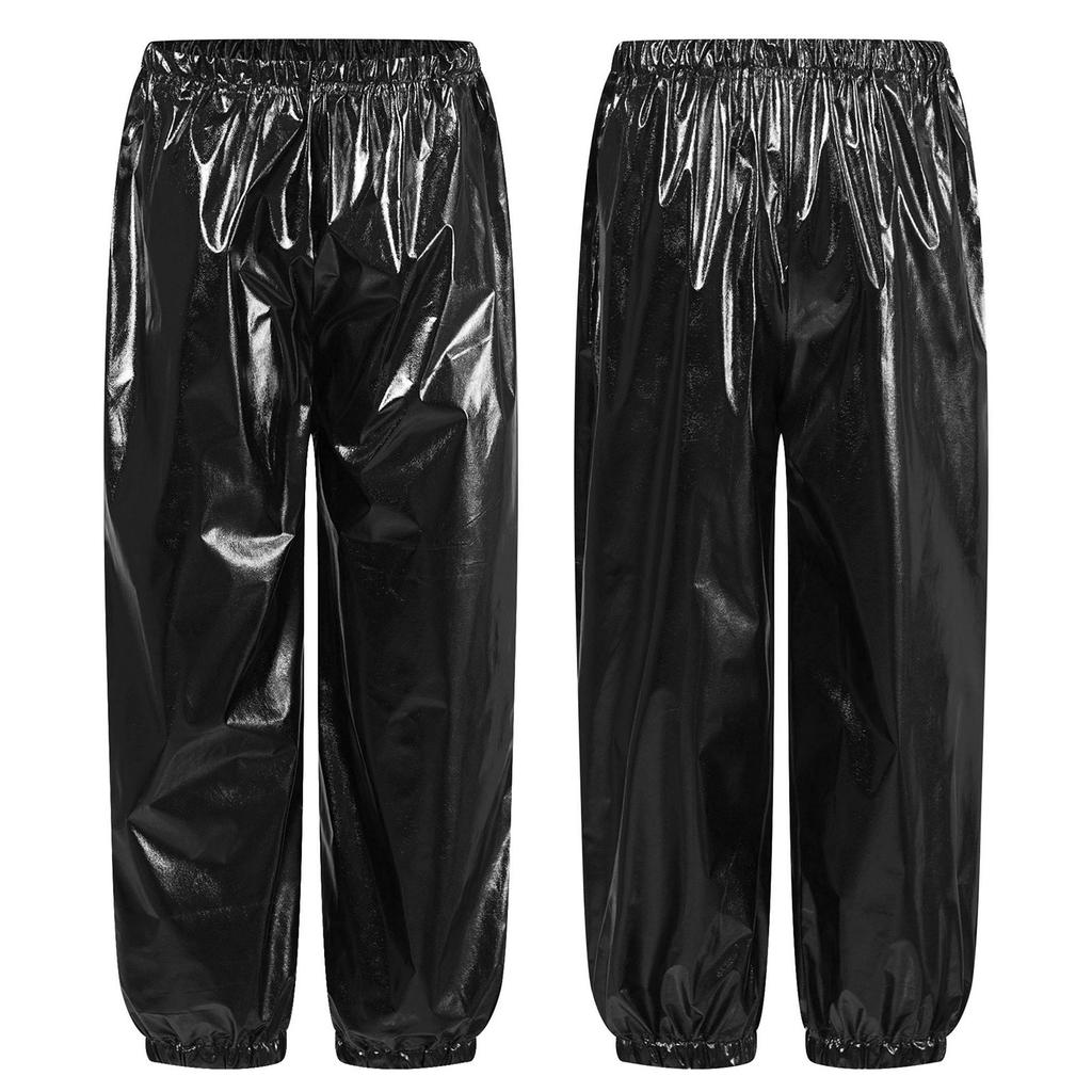 Детские блестящие брюки для мальчиков и девочек, джазовые танцевальные костюмы для выступлений на сцене, для вечеринки по случаю дня рождения, школьного шоу