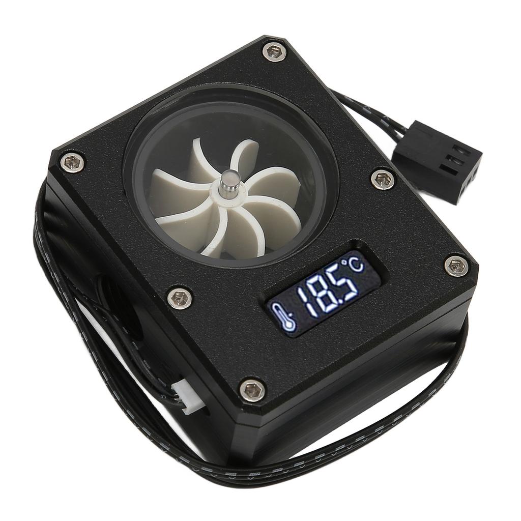 PC Water Cooling Meter 12V Small 3pin Interface G1 4 Thread Durable Acrylic Rustproof Computer Flow Meter for PC