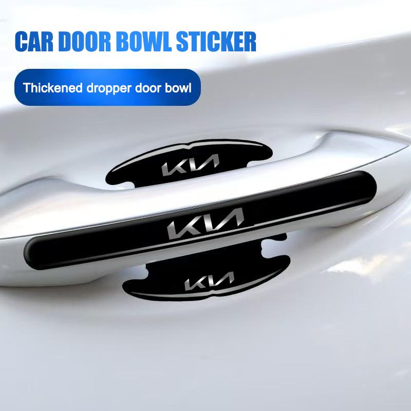 CAFHF1 Car Door Handle Bowl Protective Stickers Anti-collision For KIA Ceed Sportage Rio Proceed K5 Optima Sedona Forte Cerato Venga