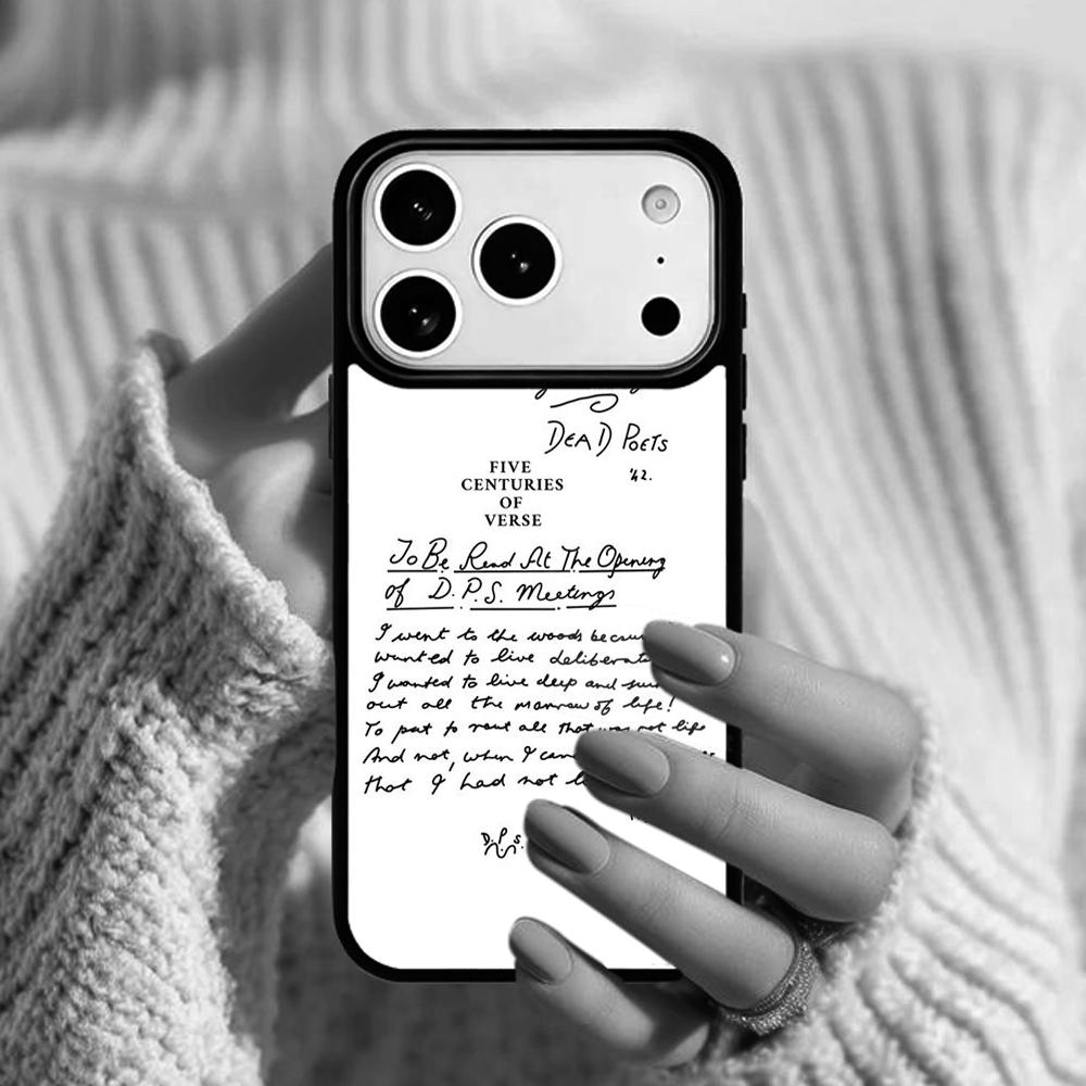 Общество мертвых поэтов Пять веков стихов Чехол для телефона для Apple iPhone 17 Air 16E 15 14 Plus 13 12 11 Pro Max Mini Funda Cover