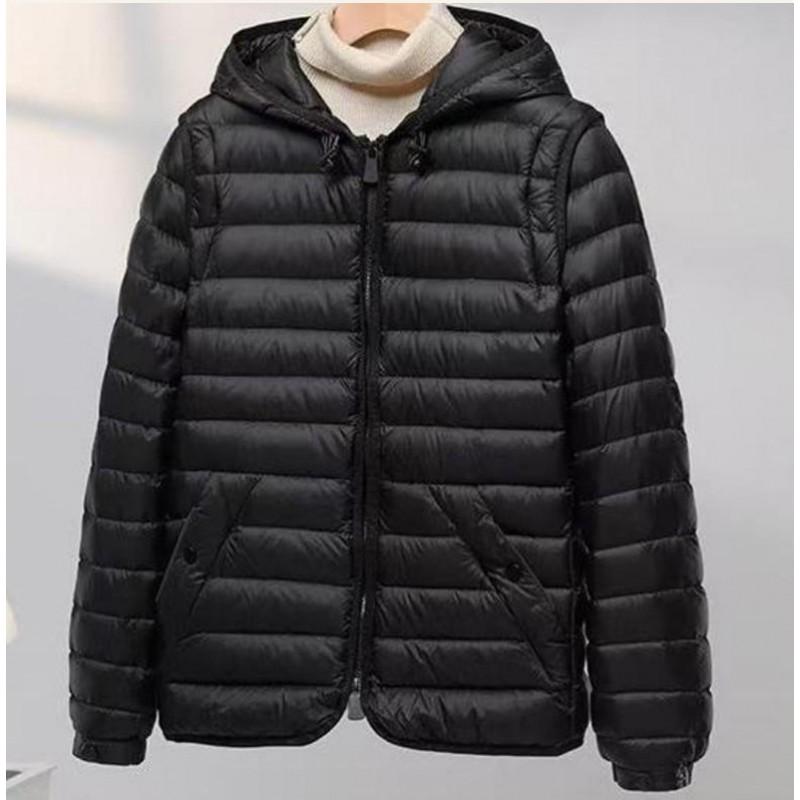 Womens Short Down Jacket 90% Duck Warm Winter Coat Hooded Regular Fit Commuter Style