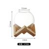 475ml Clear Moon Cocktail Glass With Wood Stand Unique Shape Bar Glassware Drum Drink Cup Ronud Ball Cocktail Cup Smoothie Bowl
