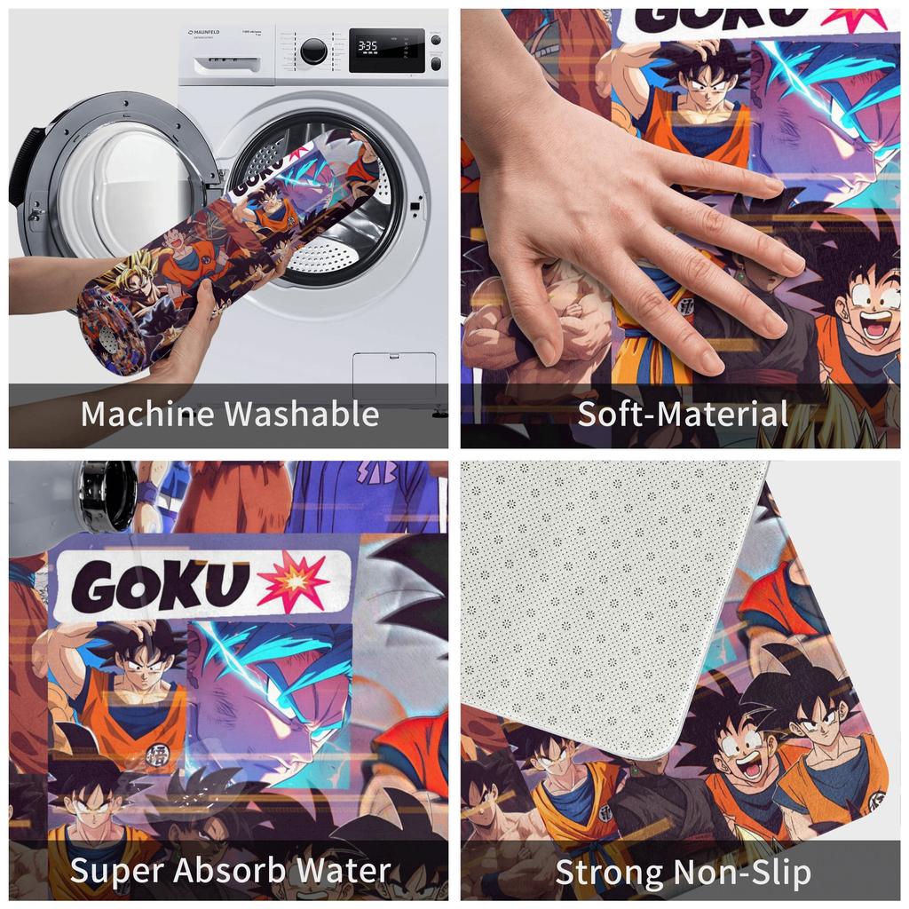 Goku Anime Dragon Ball Doormat Mat Anti-Slip Kitchen Bathroom Toilet Rug Carpet 40*60cm
