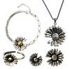 Серьги серии Daisy Trendy Girlfriend Punk Ключичная цепочка Niche Sunflower Retro Универсальная