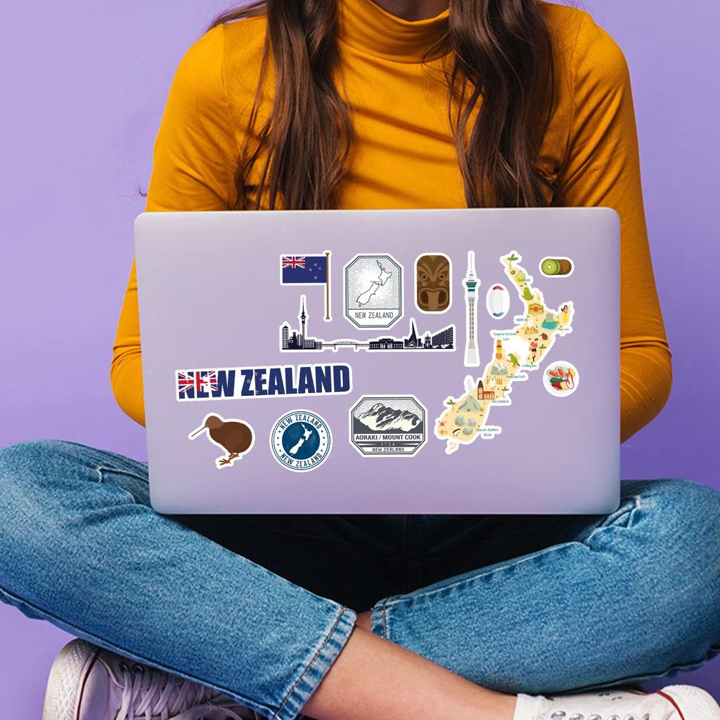 A5 Sticker Sheet New Zealand Vinyl Stickers - Landmarks Map Culture Country Holidays Flag Travel #78489