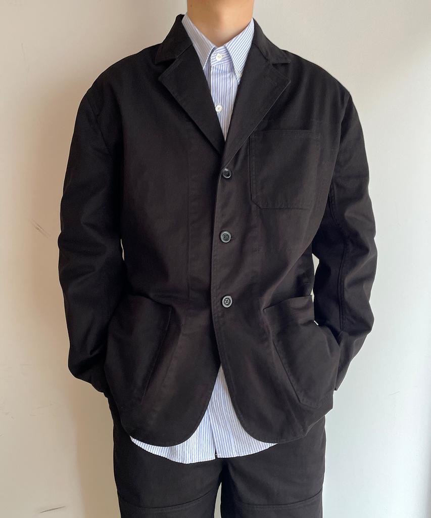 Youneedgarments Cotton Twill Newport Jacket (Black)