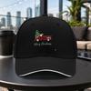 Unisex Adjustable Sandwich Baseball Cap With Christmas Truck Design Lightweight Snapback Hat For Travel Parties Daily Wear