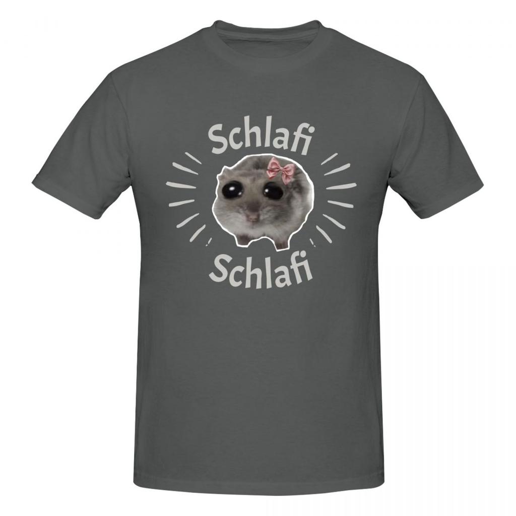 Unisex Schlafi Schlafi Funny Hamster Cute T Shirt Vintage Plus Size Cotton Crewneck Custom Sleeve Unisex T Shirt