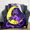 Customiz Name Personality Smiling Critters Blanket Soft &Warm Sofa Office Bed Travel Lunch Break Blanket, Gift Suitable All Seasons