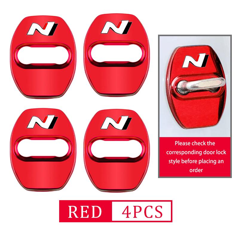 Stainless Steel Car Door Lock Buckle Cover Protective Covers Accessories For Hyundai GDi i10 I10 N Line Solaris Genesis Azera KK6