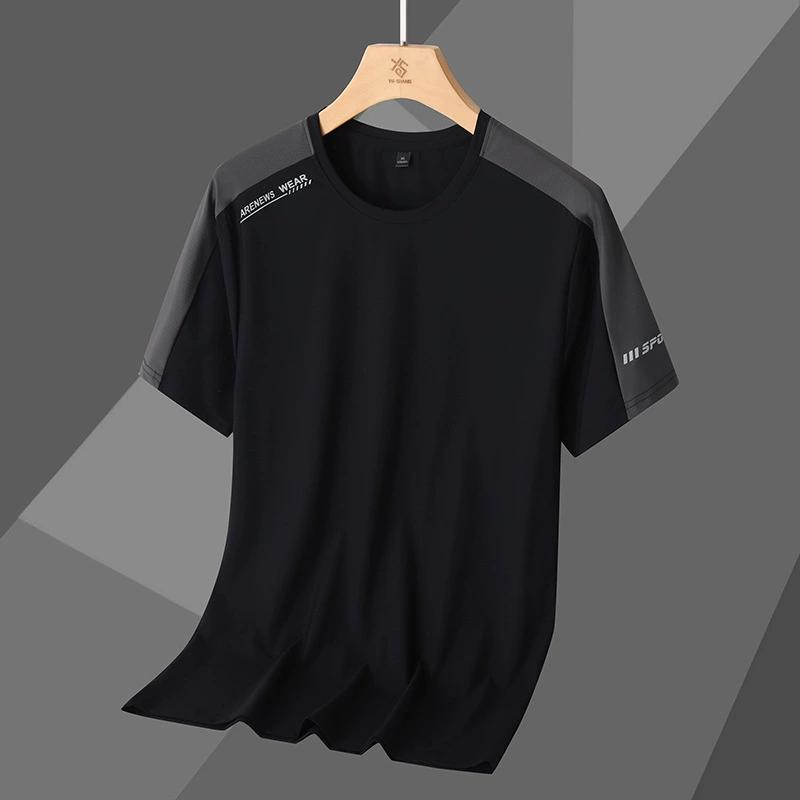 Одежда для активного отдыха Ice Silk, быстросохнущая, футболки с короткими рукавами, летняя одежда больших размеров для спорта и отдыха, бега и фитнеса