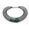 Large Donut Necklace - Duck Green Mesh and Polymer