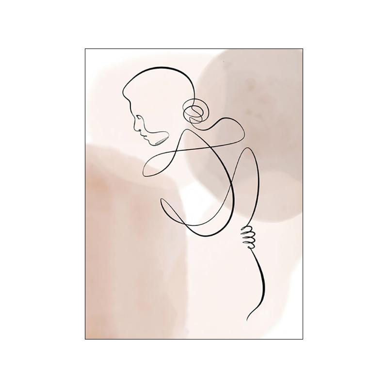 Абстрактные фигуры влюбленных холст картины настенное искусство богема современный линейный постер и печать минималистская картина домашний интерьер декор комнаты