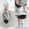 5 Pairs/Lot Cute Striped Baby Socks Cartoon Bear Letter Newborn Middle Tube Sock Spring Autumn Soft Cotton Infant Socks