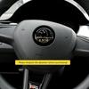 XOWS7 for Skoda 46MM Car Logo Steering Wheel Sticker Rapid Octavia Yeti Kodiaq Karoq Fabia Laura Superb VRS KAMIQ Scala Citigo