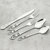 16Pcs Stainless Steel Cutlery Set Vintage Hollow Gold Tableware Knife Fork Tea Ice Spoon Dinnerware Set Wedding Party Silverware