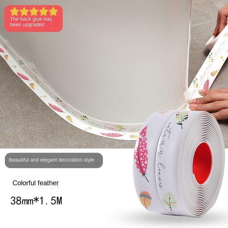 Водонепроницаемая наклейка на стену из ПВХ для кухни, водонепроницаемая наклейка для туалета, швея, бесшовная наклейка для раковины в ванной, против плесени