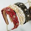 Women's Hairband Baroque Vintage Gorgeous Colored Glass Diamond Snowflake Personalized Super Flashing Headband Accessories