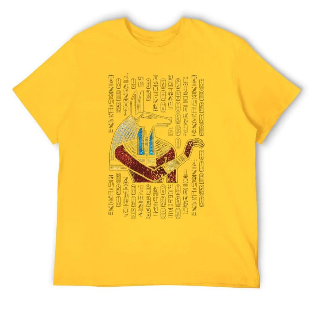 Egyptian Anubis Ornament Classic For Sale T-shirts Funny Graphic T-shirt Crewneck Motion Nerd Leisure Eur Size
