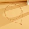 Ожерелье с подвеской «Любовь» в форме сердца, модный набор из 2 предметов для влюбленных, одинаковые ювелирные изделия, подарочная цепочка на свитер