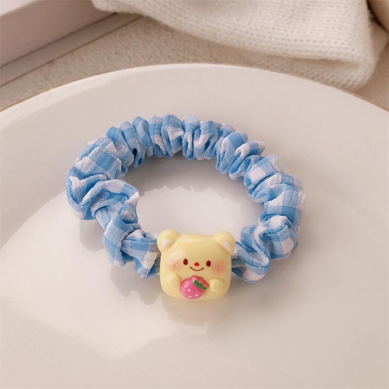 3 шт. Кремовый мишка резинка для волос в виде толстой кишки аксессуар для волос девочка сердечко милая веревка для волос студент высокая эластичность резинка для хвостика
