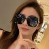 Солнцезащитные очки с металлическими дужками, поляризованные, с большой оправой - Женские минималистичные универсальные модные солнцезащитные очки