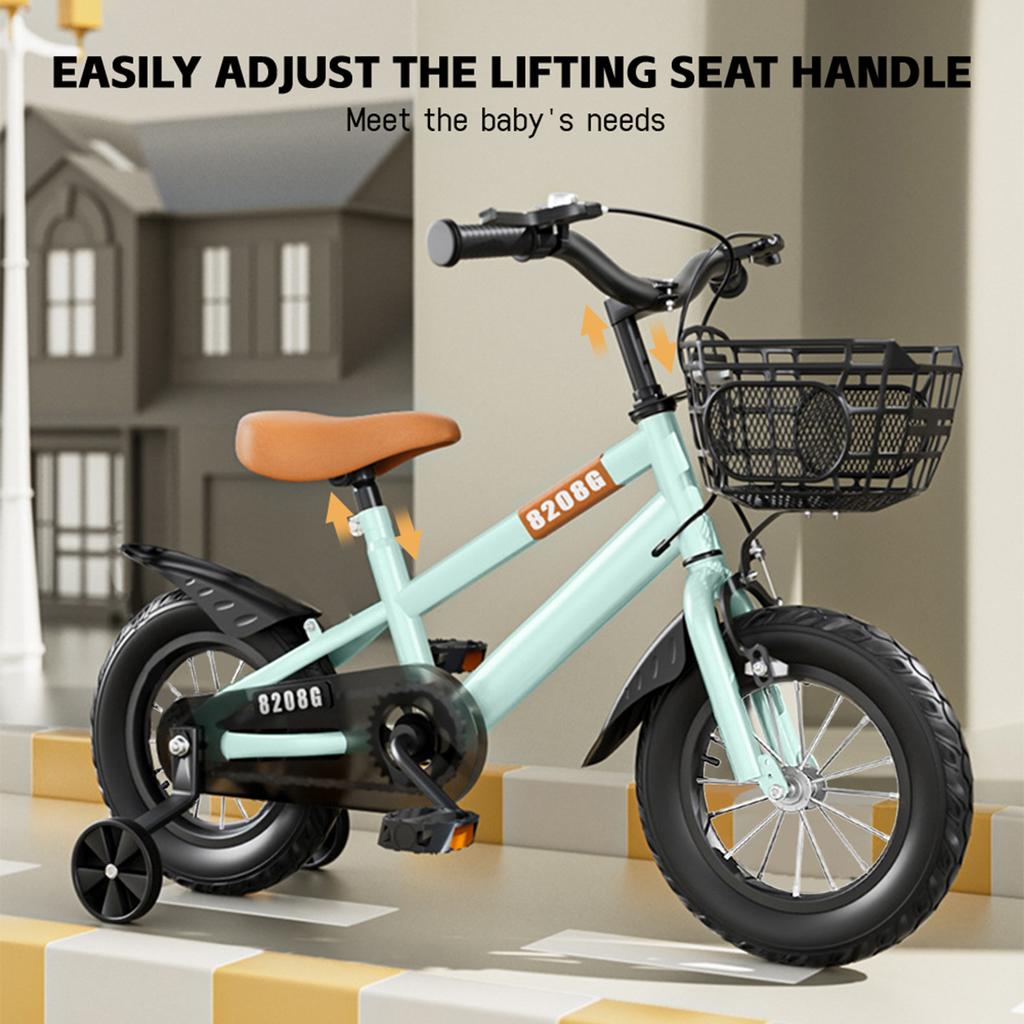 Детские для девочек 3-7 лет со страховочными колесами корзиной Детские детские 14-дюймовые девочки подростковые велосипеды