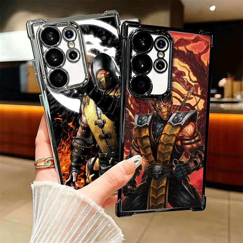Mortal Kombat Game Plating Phone Case For Samsung Galaxy S24 S25 FE S26 Edge S23 Ultra S22 S21 Plus S20 Anti-Fall Airabag Cover