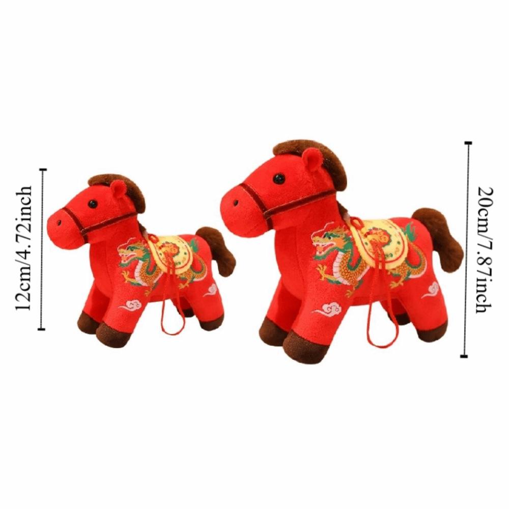 Mascot Dolls Plush Horse Keychain Creative Plush Horse Doll Pendant Year of Horse