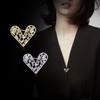 Heart-shaped Anti-glare Clasp Brooch, Fashionable Collar Pin, Brooch, Mini Corsage for Clothes