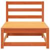 Vidaxl 2-Osobowa Sofa Ogrodowa Z Podnóżkiem, Woskowy Brąz, Lita Sosna