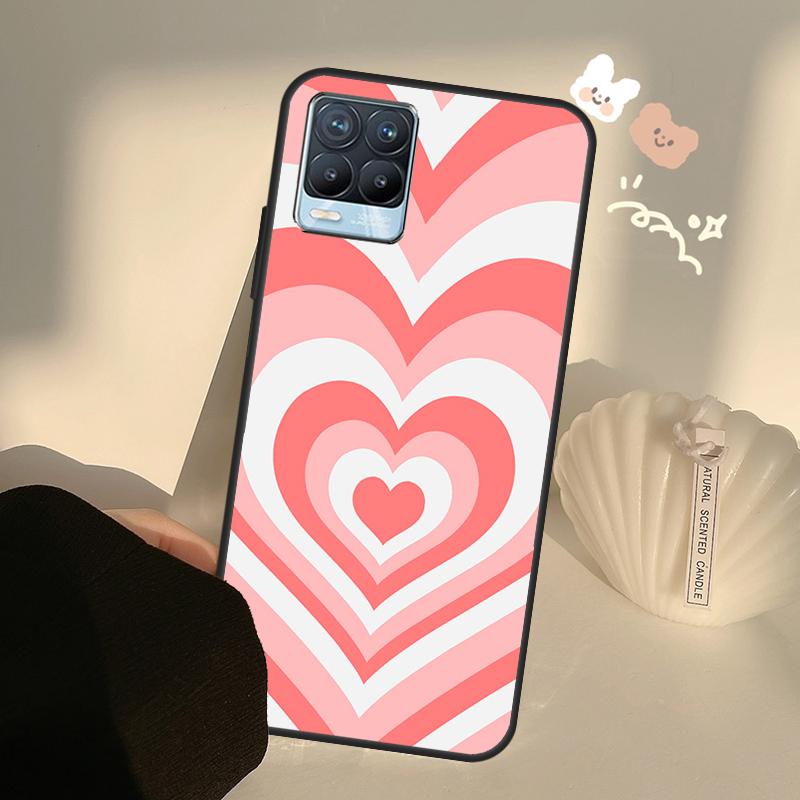 Latte Love Тоннель Коричневое Сердце Чехол Для Realme C75 C63 C61 C55 C51 C53 C25 C65 C67 C71 11 12 13 14 15 Pro Plus GT6 GT7 Pro