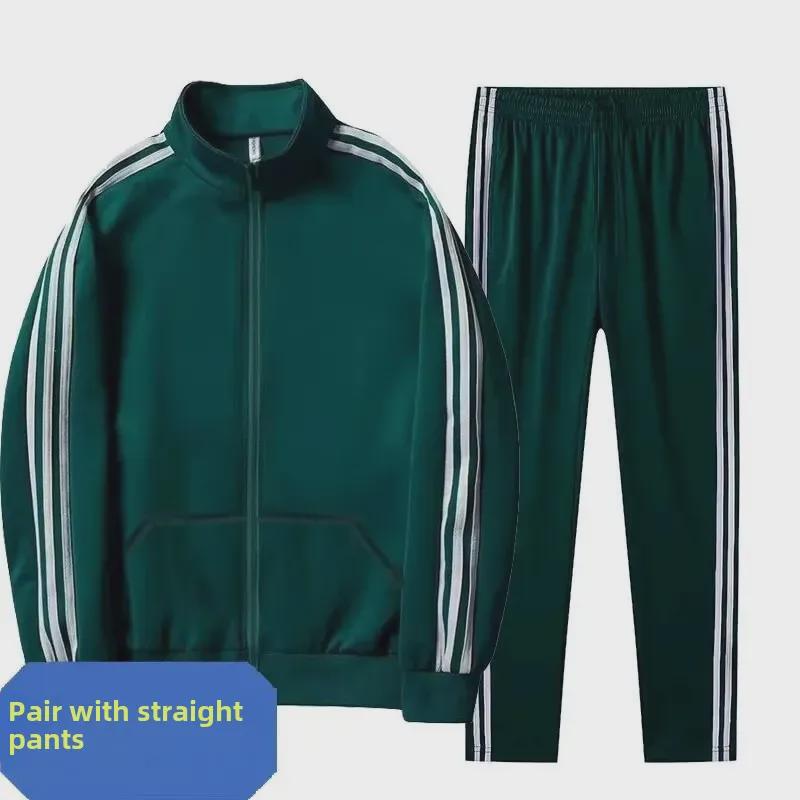 Осенний повседневный спортивный комплект одежды для пар – костюм для бега на открытом воздухе из 3 предметов большого размера