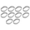 10Pcs Aluminum Zinc Zinc Alloy Cheesecake Mold High-temperature Mousse Cake Ring Oval Baking Pans  Egg Tart