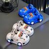 Детские красочные светодиодные светящиеся сандалии, повседневная детская обувь, милые машинки, легкие, нескользящие, летние шлепанцы для сада и пляжа
