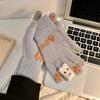 Thickened Warm Gloves Little Bear Full Finger Gloves Cute Plush Gloves  for Winter Women Girl