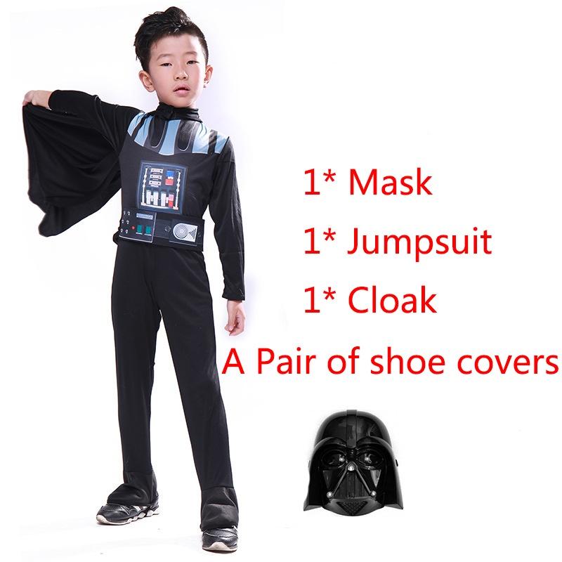 Костюм Дарт Вейдера Детский Комбинезон Костюм Джедая Плащ Маска Косплей Девочки