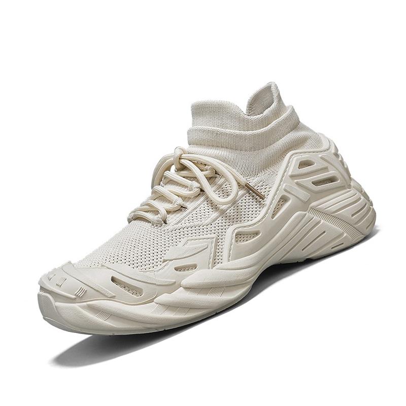 2025 Breathable Women Men's Mesh Shoes Thick-soled Sports Casual Shoes Anti-slip Outdoor Sports Shoe Knitted Socks Casual Shoe