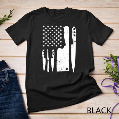 Chef Knife T Shirt - Patriotic Easter US Flag Shirt Unisex T-shirt