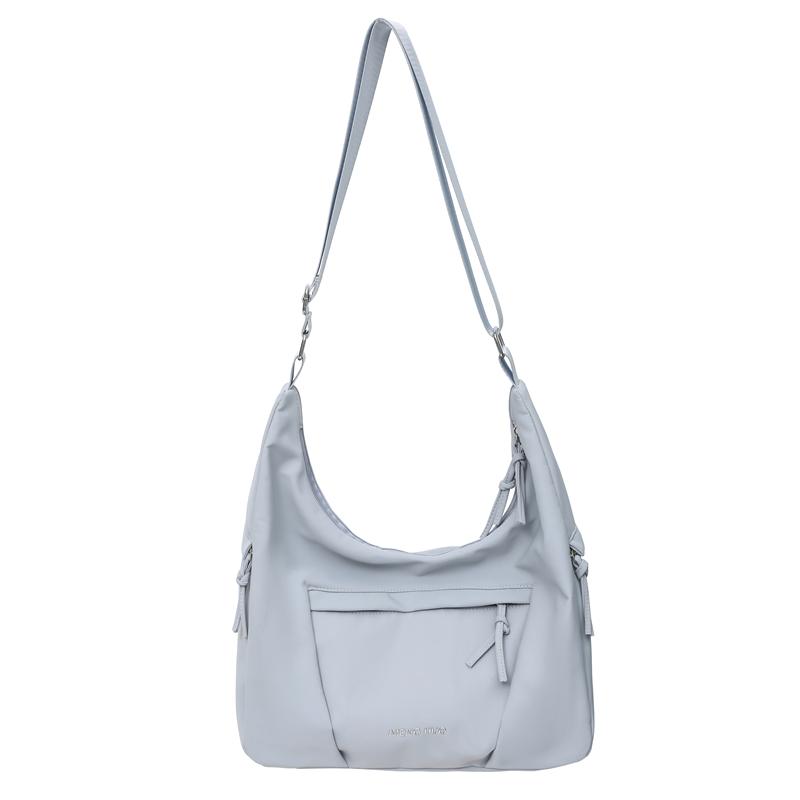 Женская сумка через плечо, большая вместимость, однотонная сумка-хобо