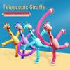 Suction Cup Giraffe Light-Up Extendable Tube Educational Cartoon Toy for Kids