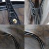Used COACH Tote Bag F57842 Signature leather/PVC Black Dark Brown Shoulder