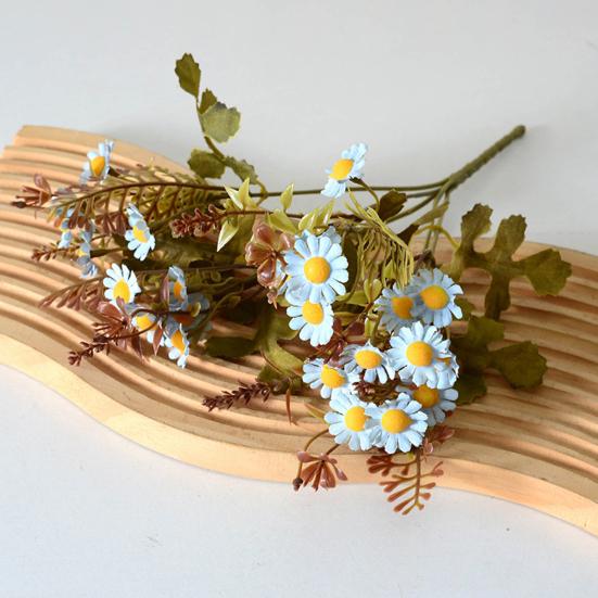 5 Stems Artificial Flowers UV Resistant Fake Wildflowers Faux Floral Arrangements for Wedding Indoor Ourdoor Home Garden Decoration