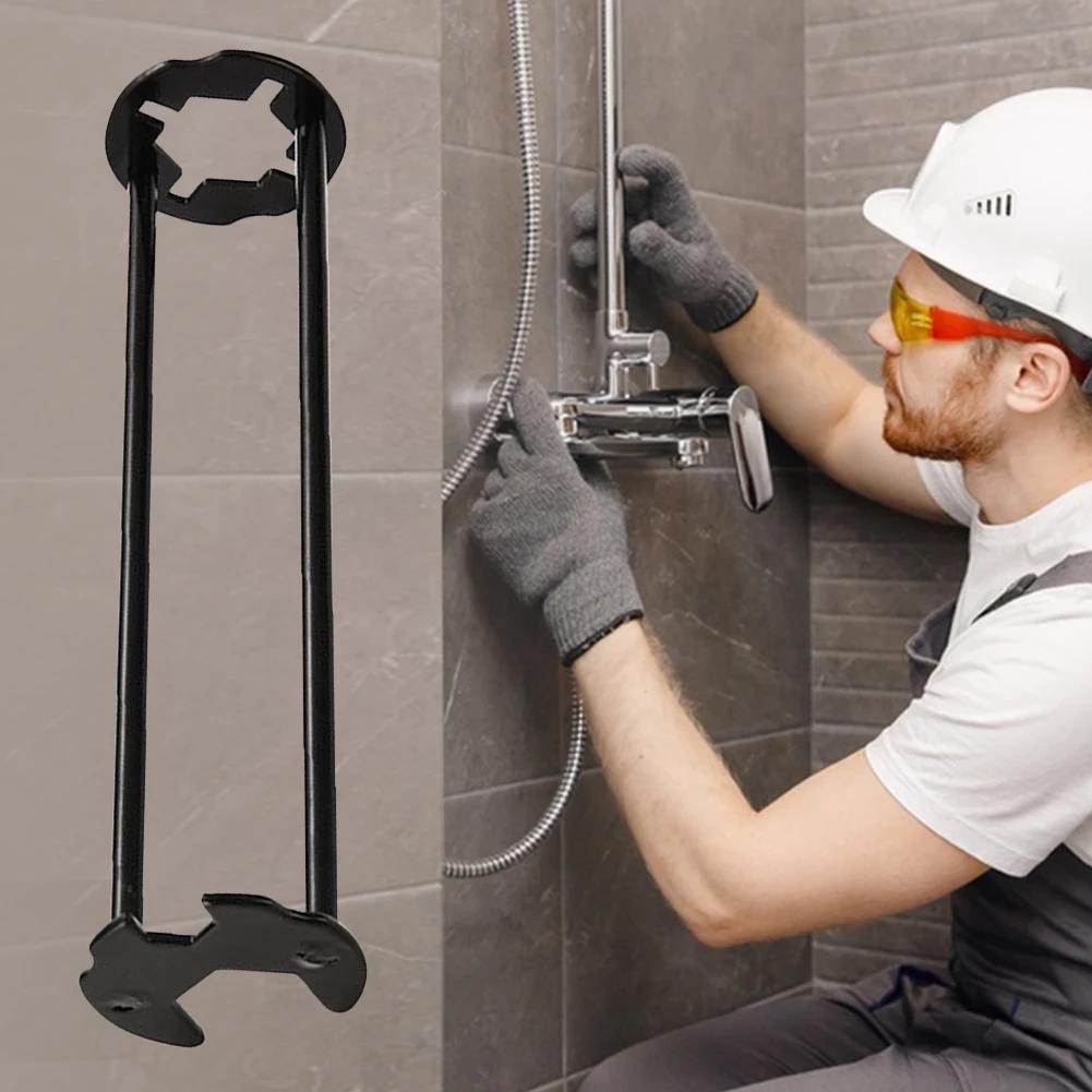 1/2 PCS Basin Wrench 7 Sizes Faucet Wrench Four-Jaw Hex Under Sink Wrench Faucet Tool Multifunctional Steel for Bathroom Kitchen