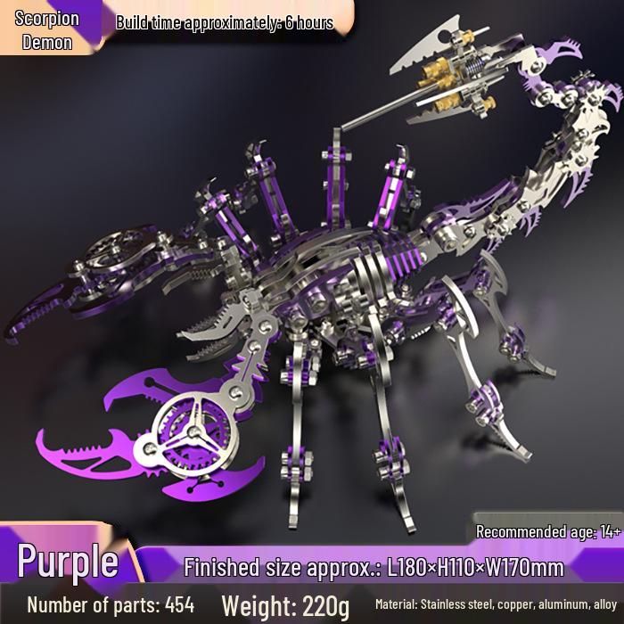 Красочный 3D металлический пазл «Скорпион»: Ручная работа, Подвижный, Креативный Подарок-Игрушка